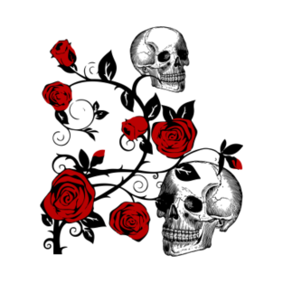 Skulls And Roses T Shirts Teepublic