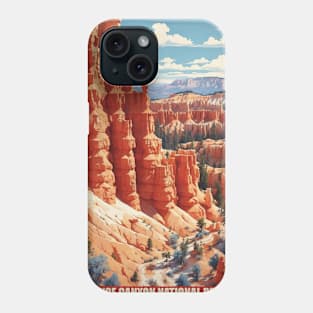 Bryce Canyon National Park Texas USA Travel Tourism Retro Vintage Phone Case