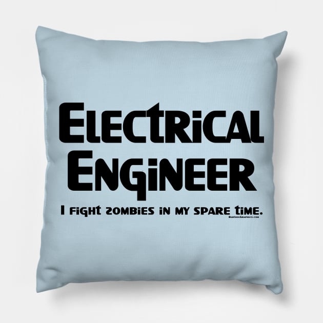 Electrical Engineer Zombie Fighter Pillow by Barthol Graphics