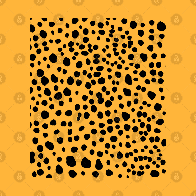 Dalmatian Print on Mustard Yellow by OneThreeSix