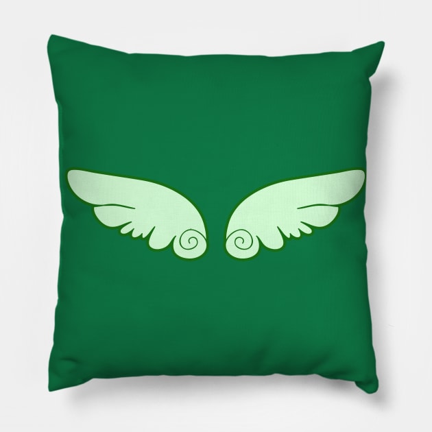 Light Green Wings Pillow by saradaboru