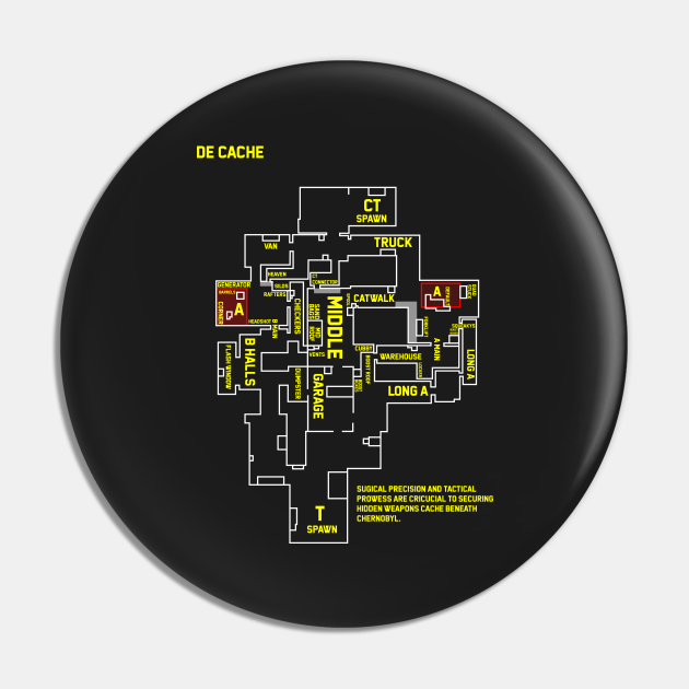T-Shirt Csgo cache map overview - Csgo - Pin | TeePublic