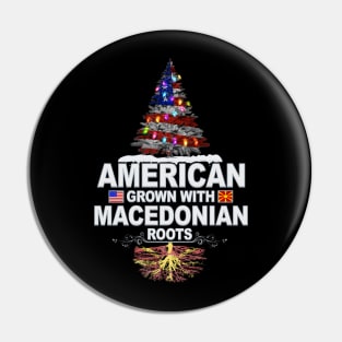 Christmas Tree  American Grown With Macedonian Roots - Gift for Macedonian From Macedonia Pin