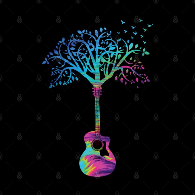 Acoustic Guitar Tree Abstract Texture Theme by nightsworthy