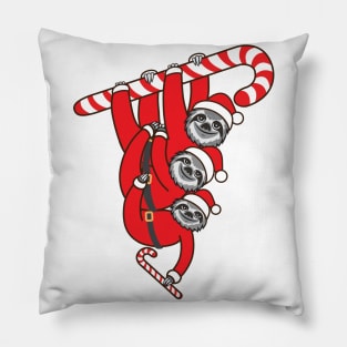 Sloth Candy Cane Pillow