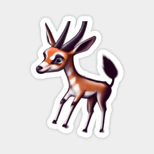 Cute Antelope Drawing Magnet