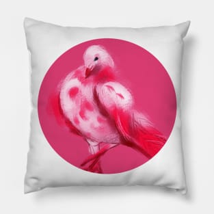 Pink bright dove Pillow
