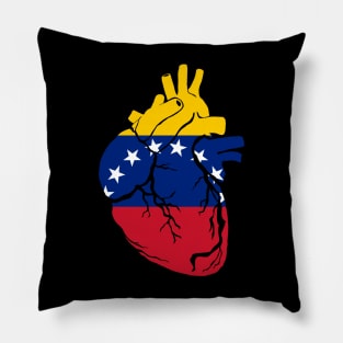 Venezuelan flag heart Pillow