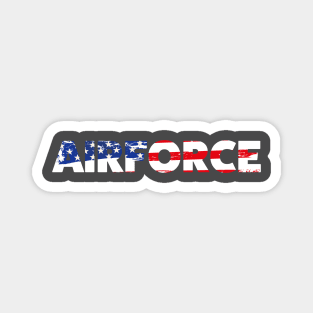 Airforce US Flag T-Shirt Retro Grunge Magnet