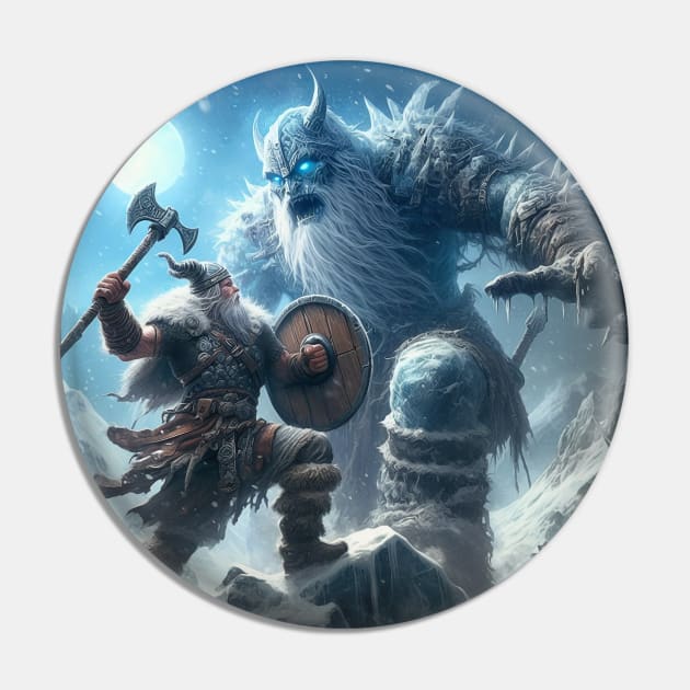 Ice Giant Fight Pin by JennyPool