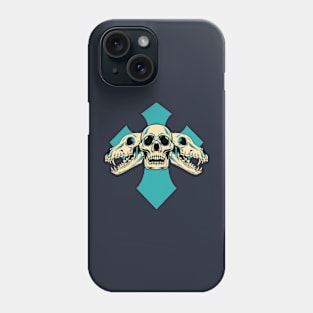 Vintage Skull - Blue Light Phone Case