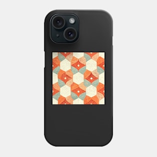 Orange paper pattern art 22 regular grid Phone Case