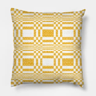 Modern Orange Finnish Jute Pattern - Contemporary Design with Fibre Texture Pillow