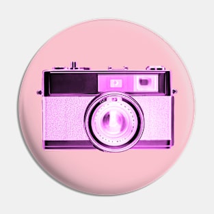 Pink/Magenta - Vintage 1960s Rangefinder Camera Pin