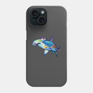 Colorful Hammerhead Shark by Robert Phelps Phone Case