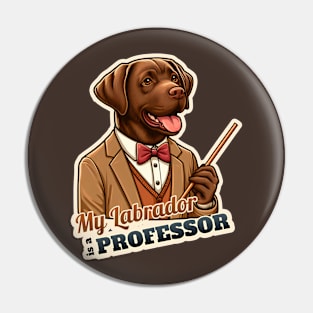 Professor Labrador Retriever Pin