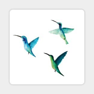 Blue and Green Colibrì Magnet