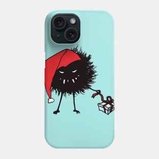 Evil Christmas Bug With Present Phone Case