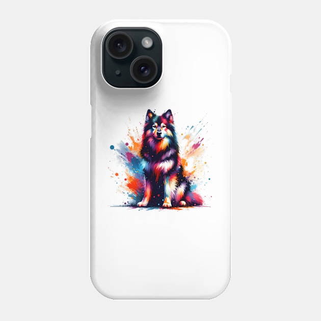 Vibrant Lapponian Herder in Splash Art Style Phone Case by ArtRUs