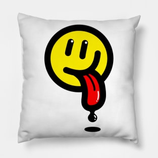 Licking Smiley Pillow