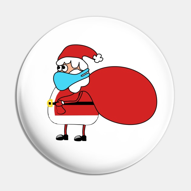 Santa Claus in quarantine wearing a Mask. A bag with presents. New Year's and Christmas. Celebration. Winter. Joy. Happiness. Pin by grafinya