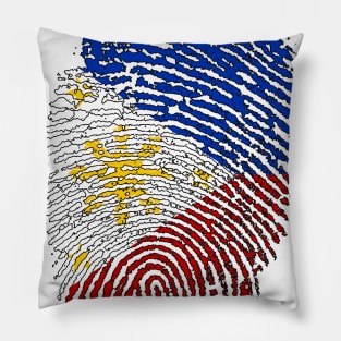 Philippine Flag Fingerprint - PH Fingerprint Flag - PH Flag Pillow