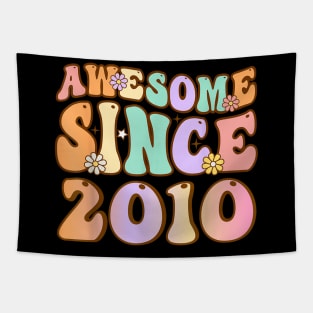 Awesome Since 2010 14 Year Old 14th Birthday Gifts for girls Tapestry