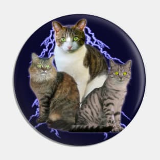 Lightning Cats - 90s y2k 2000s Style Tee Pin