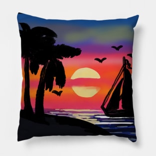 Beach Sunset Pillow