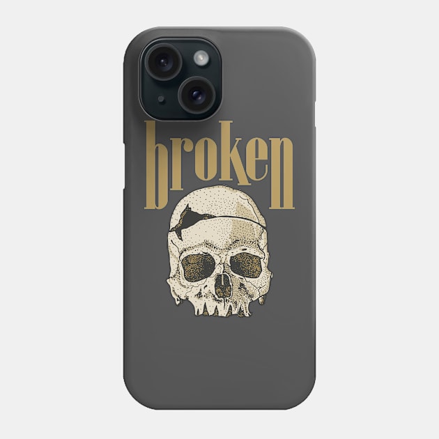 Broken Skull Phone Case by AlinaPlesia