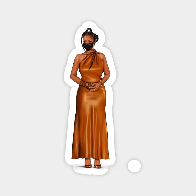 Rihanna Magnet by PrintPrayLove