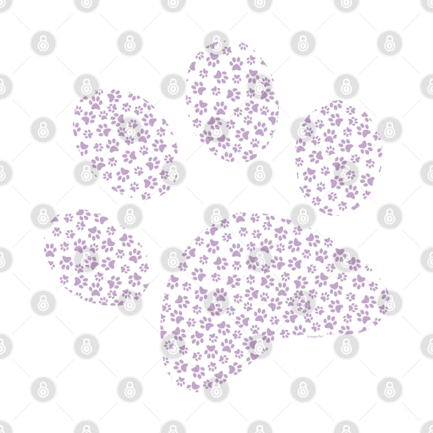 Purple Cat Paw Pattern by Destroyed-Pixel