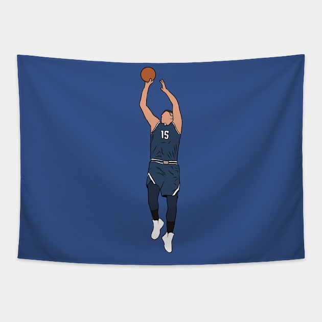 Nikola Jokic Fadeaway Tapestry by rattraptees