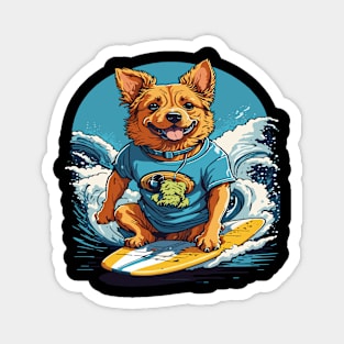 Surfer Dog Magnet