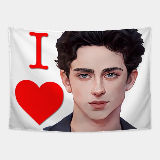 I love Timothee Chalamet Tapestry by YourShopping