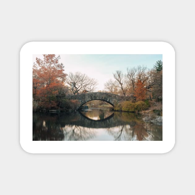 Central Park Bridge Reflection Magnet by igjustin