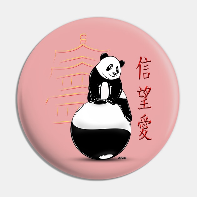 Panda Yin & Yang Pin by asaiphoto