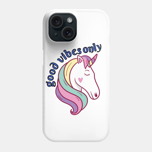Good vibe unicorn Phone Case by UniqueDesignsCo