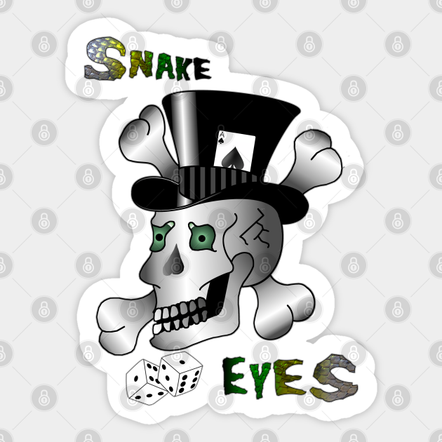 Snake Eyes Old School Tattoo Inspired Design Tattoo Sticker Teepublic Uk