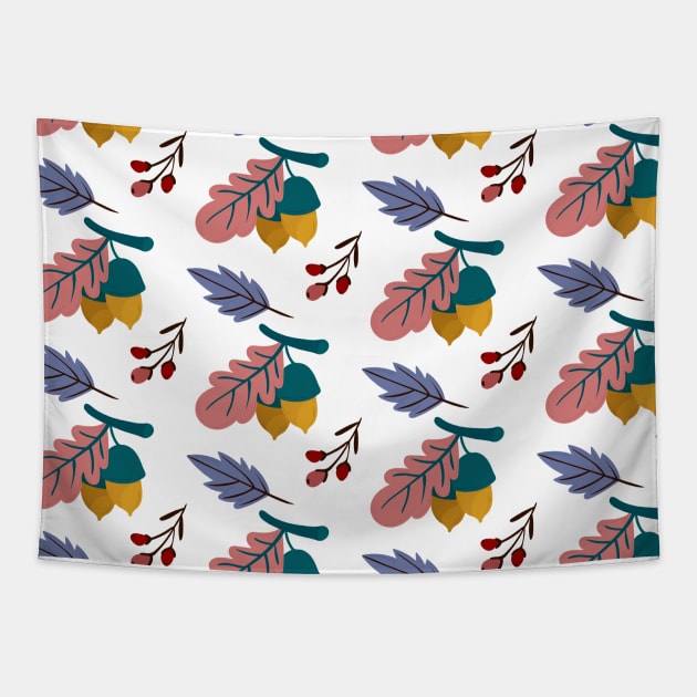 retro falling leaves 3 Tapestry by myouynis