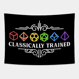 Classically Trained Polyhedral Dice Set Rainbow Tabletop RPG Addict Tapestry