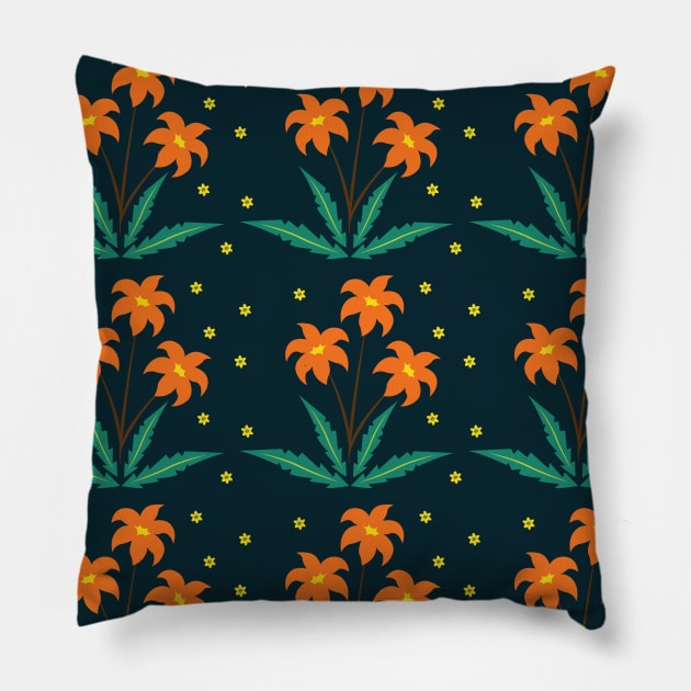 Beautiful Floral Flowers Pillow by nzbworld