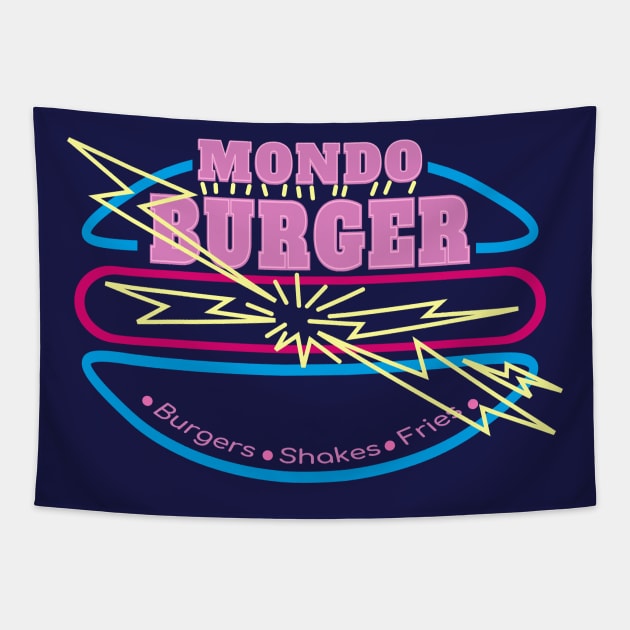 Mondo Burger Tapestry by ILLannoyed 