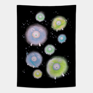 Children's Illustration Sheep in Galaxy Space - Colour Variant 3 Tapestry