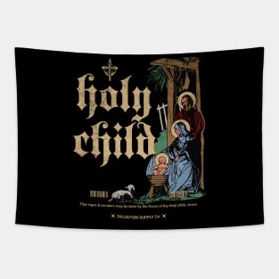 Holy Child Nativity Scene Tapestry