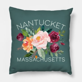 Cape Cod Massachusetts Floral Bouquet for Women Who Love Roses Pillow