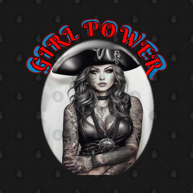 Girl power tattoed pirate queen by sailorsam1805