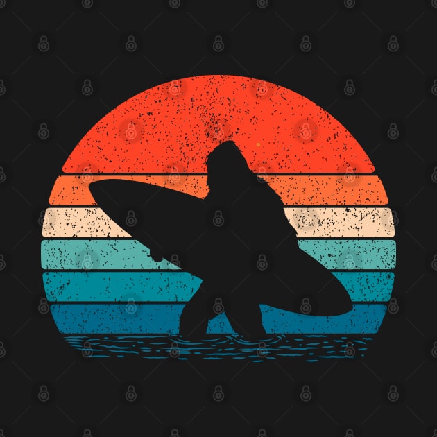 Bigfoot Surfing Sunset by Tesszero