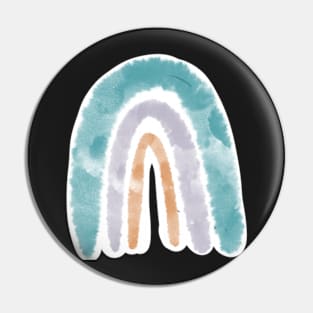 Teal Orange and Purple Rainbow Pin