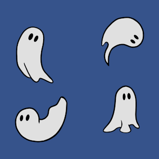 Adorable Ghost Quartet, Cute Ghost Design T-Shirt